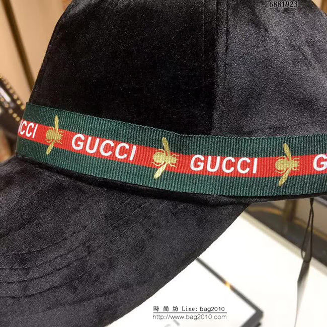 GUCCI古馳 秋冬新款 絲絨棒球帽 6881923 LLWJ5493